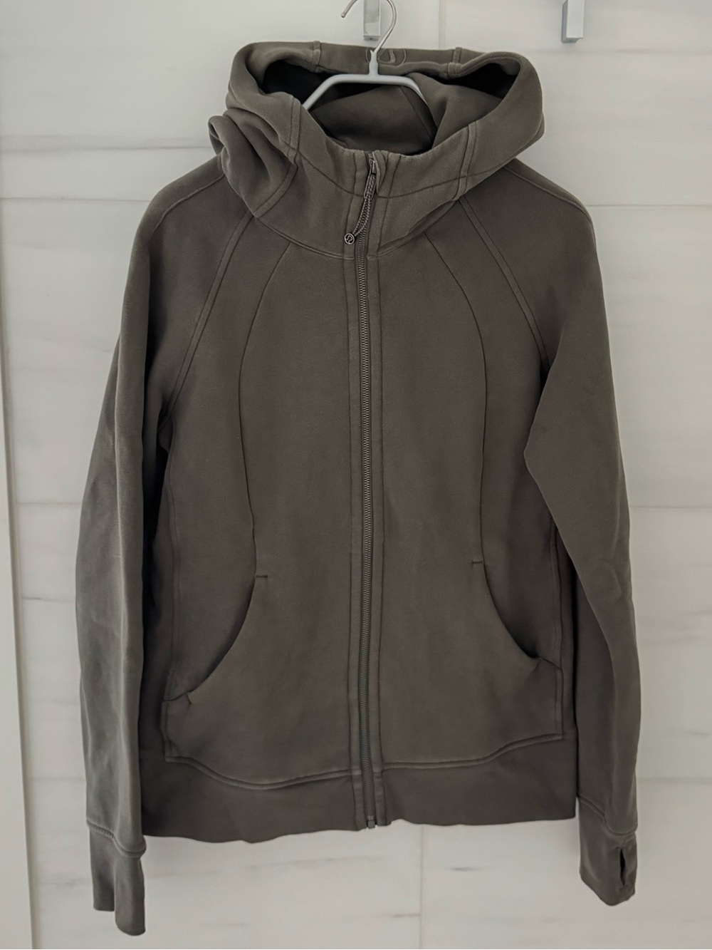 Lululemon Scuba Full-Zip Hoodie in Dark Khaki Green